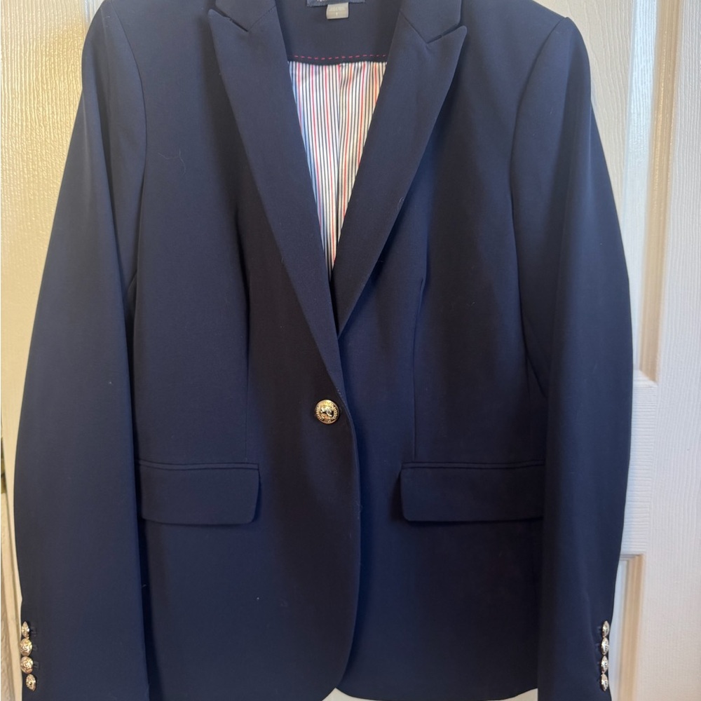 Tommy Hilfiger Navy Single-Button Blazer